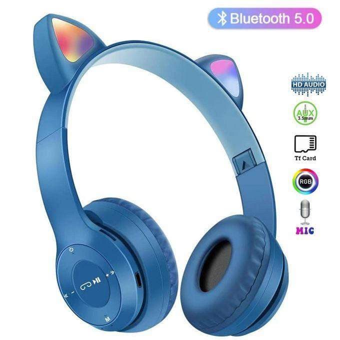 Casque Bluetooth P47M Oreilles de Chat 5.0 Stéréo