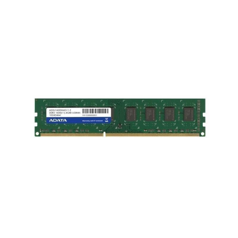 Barrette Mémoire ADATA 4 GB DDR3 1600 MHz DIMM